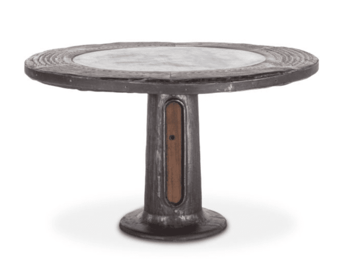 Industrial Loft 55" Wagon Wheel Round Dining Table